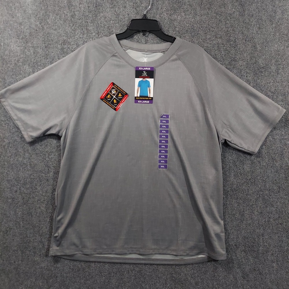 ZeroXposur Shirt Mens 2XL Gray Sun Protection UPF 50+ Quick Dry Stretch NWT